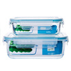 

Jingdong Supermarket Bei Teisi BestHA heat-resistant glass crisper two-piece 400ml 800ml oven refrigerator microwave oven lunch box RL2-01