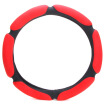 

Che Zhi Wen Suede Series Car Steering Wheel Cover Red