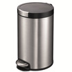 

EKO Trash Home Pedal Flap European Silent Stainless Steel Trash Can 9225MT Sand Steel 8L