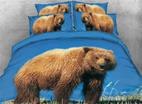 Beddinginn Brown Bear Printed 4 Piece Blue 3D Bedding Sets beddinginn kopen in de aanbieding Beddinginn Brown Bear Printed 4 Piece Blue 3D Bedding Sets beddinginn kopen in de aanbieding