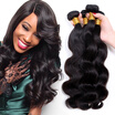 Yyong Brazillian Unprocessed Virgin Hair Brazilian Body Wave 4 Bundles Waves yyong kopen in de aanbieding