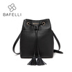 Bafelli Women Shoulder Bag Genuine Leather Tassel Bucket Crossbody Bags For Famous Brand Bolsos Mujer Pink Black bafelli kopen in de aanbieding Bafelli Women Shoulder Bag Genuine Leather Tassel Bucket Crossbody Bags For Famous Brand Bolsos Mujer Pink Black bafelli kopen in de aanbieding
