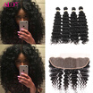 Alot Deep Wave Bundles With Frontal Remy Indian Hair 41 13X4 Swiss Lace Unprocessed Virgin alot kopen in de aanbieding