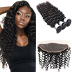 Bettylove Malaysian Deep Wave Hair With Closure Frontal 13X4 Virgin Human bettylove kopen in de aanbieding