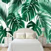 Moderno Simple Fresco Bosque de la Selva Planta Mural Wallpaper Sala de estar Dormitorio Telón de fondo Papel de pared Decoración Creativa Arte Fondos de pantalla
