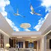 Fondo de pantalla en 3D personalizado para pared soleado cielo azul Flying Bird Photo Wall Mural Papel de pared creativo en el techo para habitación fondo de pantalla