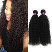 Abalance Grade 7A Unprocessed Mongolian Virgin Hair Afro Kinky Curly 3Pcs Human Weaves Natural Black abalance kopen in de aanbieding