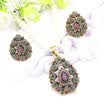 Fashion Women Rhinestone Bead Jewelry Sets Resin Earring Imitation Pearl Necklace Hollow Out Flower Vintage Ethnic Jewelry Sets