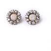 Aiyaya Fashion Jewelry 4 Prog Round Pink Gemstone High Quality Crystal Sun Flower Stud Earrings