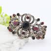 Glossy Turkish Symmetrical Flower Resin Bracelet Cuff Women Vintage Hollow Resin Bangle Jewelry Antique Gold Color Upscale Gift