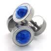 Hpolw Mens Womens Stainless Steel Stud Earrings Blue Silver