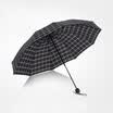 Ying Yu manual tri-fold business lattice umbrella British wind increase double lattice umbrella rain dual-use GA9307 brown plaid