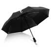 Ying Yu automatic umbrella folding open large double three fold windproof men&women reinforced rain dual-use students XL C1772 black