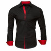 Men Fashion Long Sleeve Shirts Cotton Business Turn-down Collar Shirts Plus Size XS-4XL