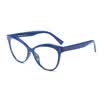 SHAUNA mujer de gran tamaño ojo de gato Gafas Marco Moda Decoración de Uñas Señoras Claro Lente Gafas UV400