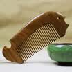 Jingdong supermarket beauty Square natural green sandalwood comb hair care comb anti-static LT1011