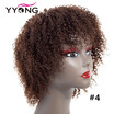 Yyong Kinky Curly Human Hair Wig 1B24 Brazilian Wigs For Women Weave Short yyong kopen in de aanbieding