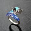 Cloisonne ring Originally created the fox ring ring counting flue-blue process jewelry jewelry