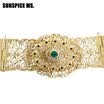 SUNSPICE Colorful Crystal Women Waist Chain Belt Body Jewelry Belly Chains Gold Color Hollow Flower Square Button Adjust Length