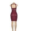 Meihuid Fashion Ladies Sexy Women Pu Leather Wet Look Bodycon Clubwear Mini Short Dress meihuid kopen in de aanbieding Meihuid Fashion Ladies Sexy Women Pu Leather Wet Look Bodycon Clubwear Mini Short Dress meihuid kopen in de aanbieding