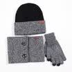 Moda Invierno Sombreros Bufanda Guantes Para Mujeres Hombres Algodón Grueso Accesorios de Invierno Conjunto Mujer Hombre Beanie Bufanda Guantes 3 Unidades Conjunto
