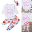 Reino Unido Infant Toddlers Baby Girl Mameluco de manga larga Ropa de traje Traje