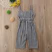 Casual Baby Girls Romper Plaids Body Sunsuit Ropa de verano Trajes Reino Unido Stock