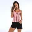 Mujeres Sexy Top V Cuello sin mangas Chaleco sin mangas Blusa Tank Tank Camisa Cami