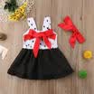 Niño pequeño bebé niño niña verano princesa Tutu Bowknot vestido diadema