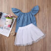 Duopindun 2Pcs Kids Baby Girl Denim Tops Blousewhite Skirt Party Tutu Clothes Set Outfits duopindun kopen in de aanbieding Duopindun 2Pcs Kids Baby Girl Denim Tops Blousewhite Skirt Party Tutu Clothes Set Outfits duopindun kopen in de aanbieding