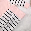 Duopindun Cute Newborn Toddler Baby Girls Hoodie Stripe Toplong Pants Outfits Clothes Set duopindun kopen in de aanbieding