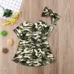 Canis Kid Baby Girls Short Sleeve Camo Party Pageant Dress Headband 2PCS Clothes