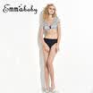 Bikini sexy para mujer Conjunto de bikini de rayas Push-up Traje de baño de una pieza Traje de baño Playa