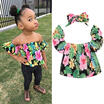 Duopindun Us Floral Toddler Baby Girls Kids Off Shoulder Tops Shirt Romperheadband Outfit duopindun kopen in de aanbieding Duopindun Us Floral Toddler Baby Girls Kids Off Shoulder Tops Shirt Romperheadband Outfit duopindun kopen in de aanbieding