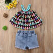 Duopindun Cartoon Newborn Baby Girl Summer Outfits Mini Dress Ripped Denim Short Pants Set duopindun kopen in de aanbieding Duopindun Cartoon Newborn Baby Girl Summer Outfits Mini Dress Ripped Denim Short Pants Set duopindun kopen in de aanbieding