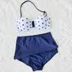 Mujeres push-up acolchado de cintura alta Bikini conjunto vendaje traje de baño triángulo traje de baño