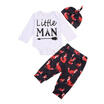 Meihuid Us Newborn Infant Baby Boy Clothes Rompers Topslong Pantshat 3Pcs Outfits Set meihuid kopen in de aanbieding