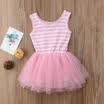 Unicorn Baby Girls Princess Dress Striped Shirt Party Wedding Tutu Tulle Dresses