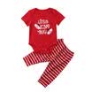Recién nacido niño bebé niña niño niña ropa mamelucos tops pantalones a rayas trajes