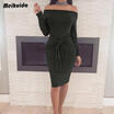 Meihuid Sexy Womens Clothing Club Wear Long Sleeve Tight Dress Short Mini Bodycon meihuid kopen in de aanbieding