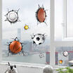 Canis 3D Soccer Ball Wall Sticker Decal Kids Room Decoration Football Broken Crack canis kopen in de aanbieding