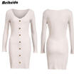 Meihuid Women Fashion Winter Knitted V Neck Long Sleeve Bodycon Sweater Dress meihuid kopen in de aanbieding Meihuid Women Fashion Winter Knitted V Neck Long Sleeve Bodycon Sweater Dress meihuid kopen in de aanbieding