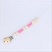 Meihuid Newborn Baby Beads Wooden Pacifier Teething Clip Infant Attache Soother Holder meihuid kopen in de aanbieding
