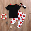 Meihuid Newborn Baby Girl T Shirt Tops Long Pants Headbands 3Pcs Outfit Set Clothes meihuid kopen in de aanbieding