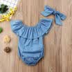 Newborn Baby Girls Front Bowknot Body Romper Jumpsuit Trajes Ropa 0-24M