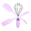 Joy Collection Yang Chen Baking Tools Silicone Scraper Oil Brush Whisk Combination High Temperature Equipment Soft Set Pink Purple joy collection kopen in de aanbieding Joy Collection Yang Chen Baking Tools Silicone Scraper Oil Brush Whisk Combination High Temperature Equipment Soft Set Pink Purple joy collection kopen in de aanbieding