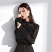 Joy Collection Mazoe Fashion Striped Pleated Trumpet Chiffon Shirt Set M005 Black Free Size joy collection kopen in de aanbieding Joy Collection Mazoe Fashion Striped Pleated Trumpet Chiffon Shirt Set M005 Black Free Size joy collection kopen in de aanbieding