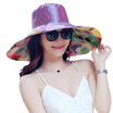 Joy Collection Lan Shiyu M0280 Summer Sun Hat Female Big Along The Double Sunscreen Beach Light Purple joy collection kopen in de aanbieding Joy Collection Lan Shiyu M0280 Summer Sun Hat Female Big Along The Double Sunscreen Beach Light Purple joy collection kopen in de aanbieding