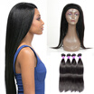 Sexy Lady 360 Lace Frontal With Bundle Pre Plucked Bundles 8A Brazilian Straight Virgin Human Hair sexy lady kopen in de aanbieding
