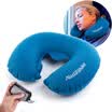 NH nautical inflatable u-pillow neck pillow outdoor travel Sambo U-pillow travel sleep pillow pillow aircraft neck pillow blue